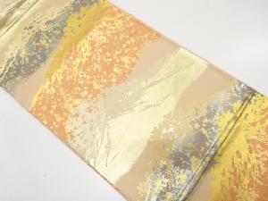 引き箔遠山模様織り出し袋帯